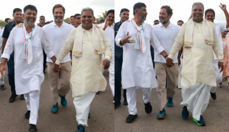 ಸಿದ್ದು-ಡಿಕೆಶಿಯನ್ನ ಪದೇ ಪದೇ ಜೋಡಿಸಿ ನಿಲ್ಲಿಸುವ ರಾಹುಲ್ - ಜೋಡಣೆ ಅಸಲಿ ಆಟ ಏನ್ ಗೊತ್ತಾ? ಸಿದ್ದು-ಡಿಕೆಶಿಯನ್ನ ಪದೇ ಪದೇ ಜೋಡಿಸಿ ನಿಲ್ಲಿಸುವ ರಾಹುಲ್ - ಜೋಡಣೆ ಅಸಲಿ ಆಟ ಏನ್ ಗೊತ್ತಾ?